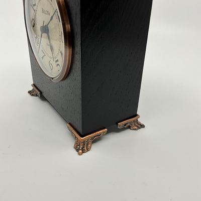 736 Black Wooden BULOVA Desk Clock