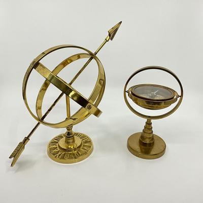 738 Brass Ships Compass and Sundial