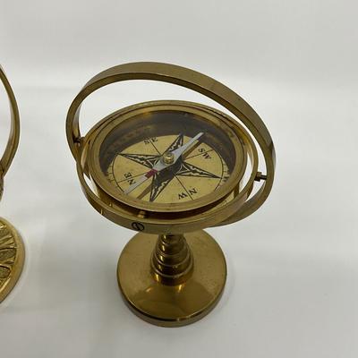 738 Brass Ships Compass and Sundial