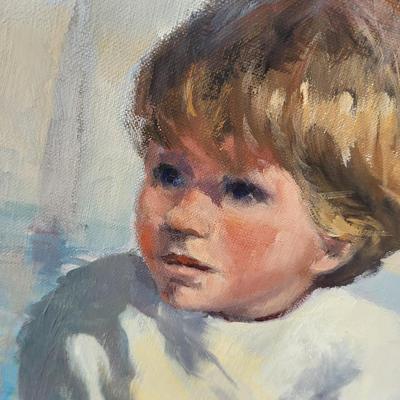 Vintage Framed Young Boy Painting By Duval