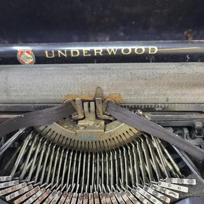 Antique Underwood Typewriter, Case