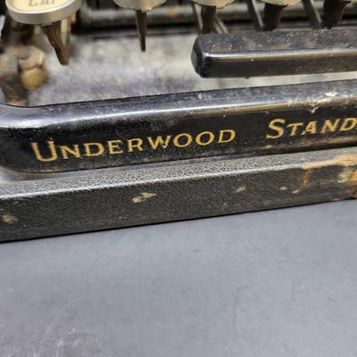 Antique Underwood Typewriter, Case