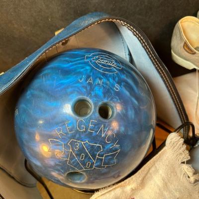 Lot 194 Bowling Ball with bag and shoes
