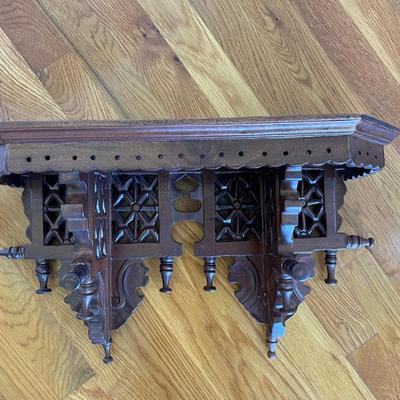 Antique Ornate Wooden Wall Shelf
