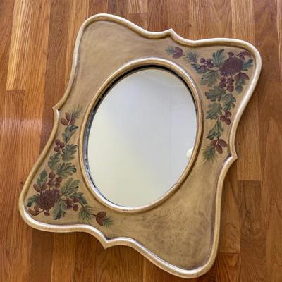 Hand-Painted Framed Mirror