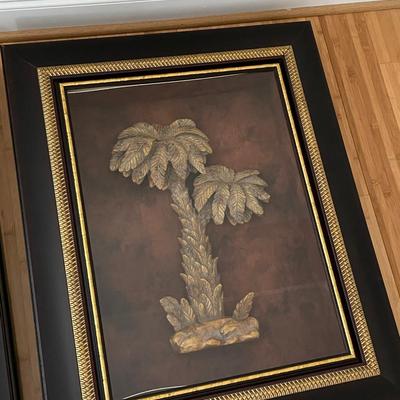 Set of 3D Palm Tree Themed Wall Art