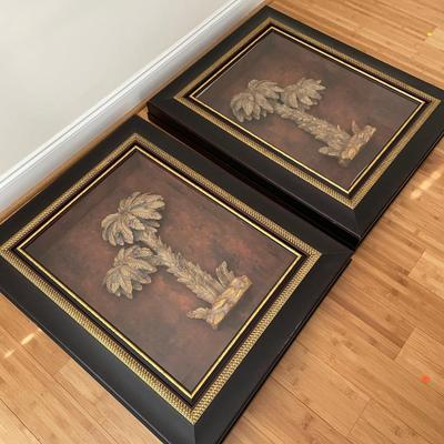 Set of 3D Palm Tree Themed Wall Art