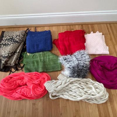 Lot of 9 Ladies’ Fashion Scarves