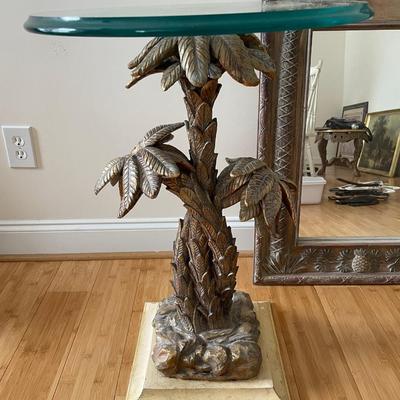 Palm Tree Themed Table and Mirror