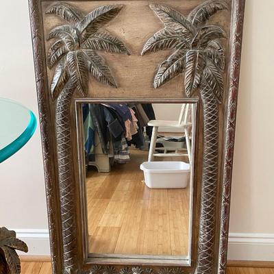 Palm Tree Themed Table and Mirror