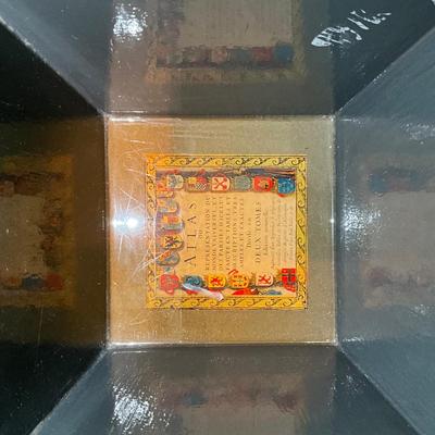 744 Annie Modica Handpainted Decoupage Waste Can