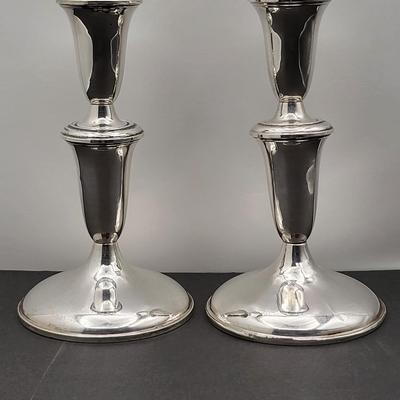 Empire Sterling Silver Weighted Candle Holder Pair