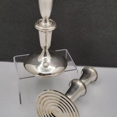 Empire Sterling Silver Weighted Candle Holder Pair