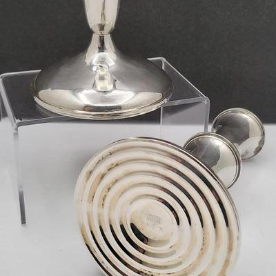 Empire Sterling Silver Weighted Candle Holder Pair