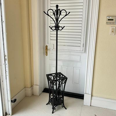 682 Black Iron Coat Rack