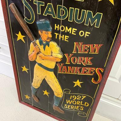 683 Wooden Yankee Stadium Sign