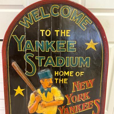 683 Wooden Yankee Stadium Sign