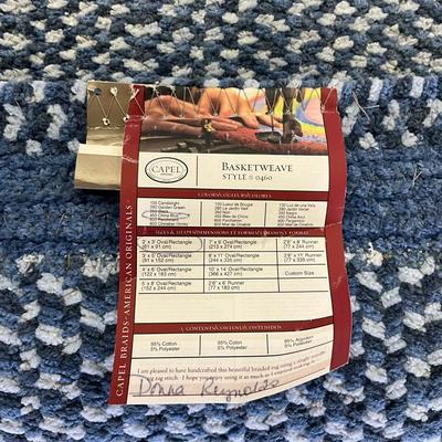 691 Lot of Three Capel Blue Braided Rugs