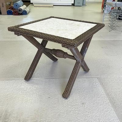 694 LANE Resin Wicker Tile Top Table
