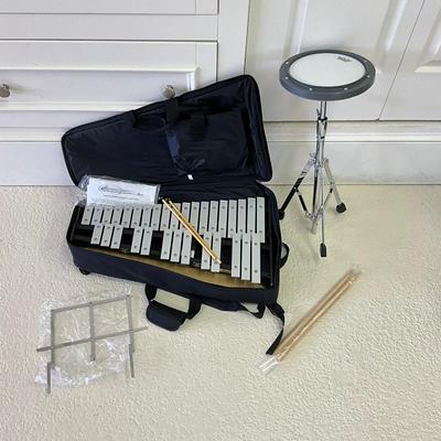 696 New w/ Case Pearl Precussion Snare Drum & Xylophone Kit