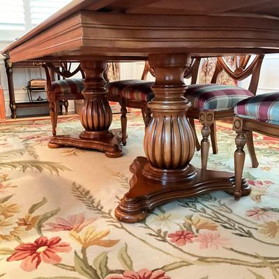 700 Large Cherry Walter of Wabash Dining Room Table w/ Ten Chairs