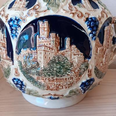 MADE IN GERMANY VERY DETAILED PUNCH BOWL/TUREEN WITH CUPS