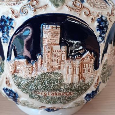 MADE IN GERMANY VERY DETAILED PUNCH BOWL/TUREEN WITH CUPS