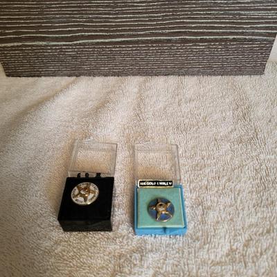 TWO 10k GOLD PINS