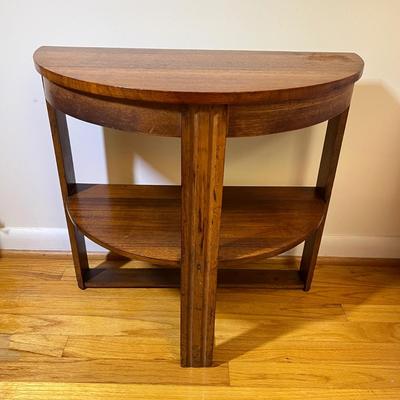 Half Moon Foyer Table with Shelf