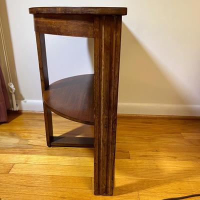 Half Moon Foyer Table with Shelf