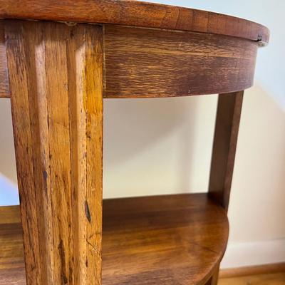 Half Moon Foyer Table with Shelf