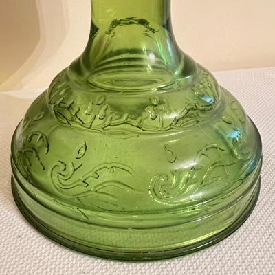 2 Antique Vintage Risden Glass Hurricane Oil Lamps