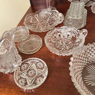 22 Piece Vintage Pressed Glass Lot