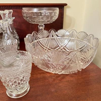 22 Piece Vintage Pressed Glass Lot
