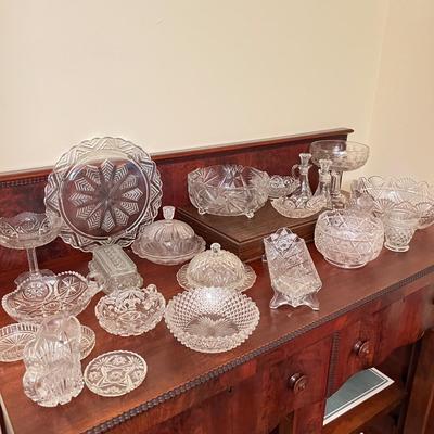 22 Piece Vintage Pressed Glass Lot
