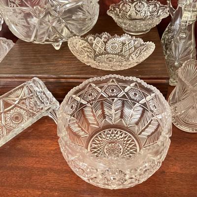 22 Piece Vintage Pressed Glass Lot