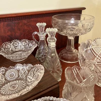 22 Piece Vintage Pressed Glass Lot