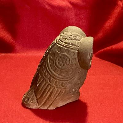 Terracotta owl figure