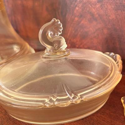 Big Lot Vintage Yellow Glass - Carnival, Amber, Depression