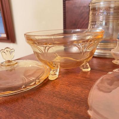 Big Lot Vintage Yellow Glass - Carnival, Amber, Depression