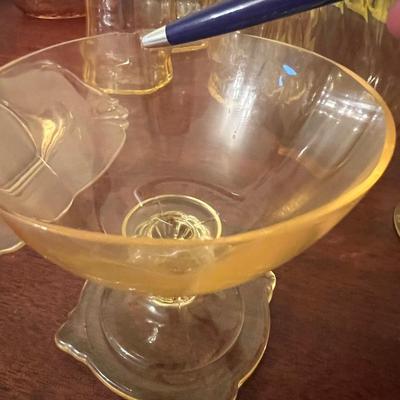 Big Lot Vintage Yellow Glass - Carnival, Amber, Depression