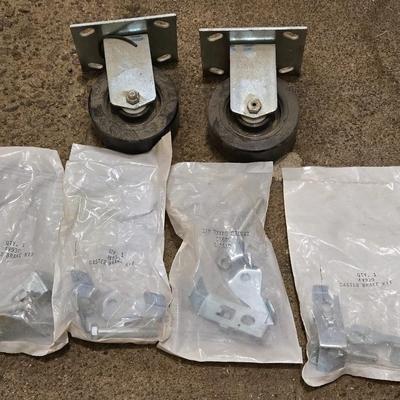 (2) Casters and (4) Caster Brake Kits