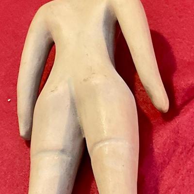 Tera cotta figure has open head, probably a fertility doll for tourist in Mexico, marked on bottom of foot