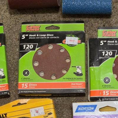 Large Lot of Sand Paper- Belts & Discs