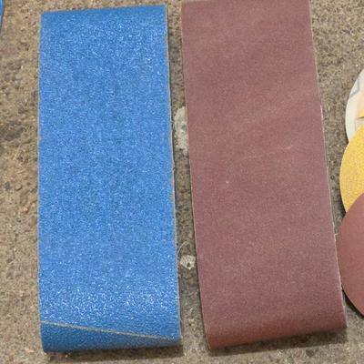 Large Lot of Sand Paper- Belts & Discs