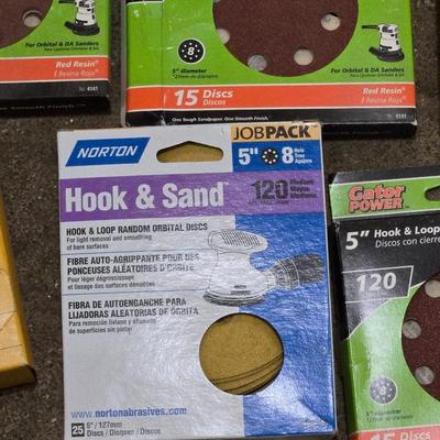 Large Lot of Sand Paper- Belts & Discs