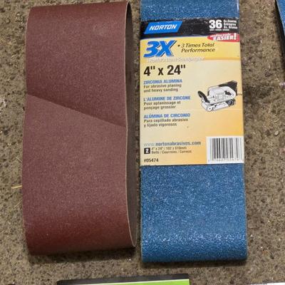 Large Lot of Sand Paper- Belts & Discs