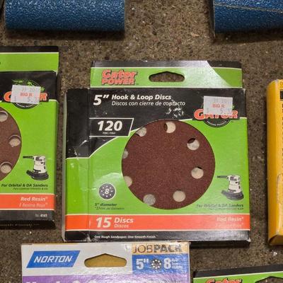 Large Lot of Sand Paper- Belts & Discs