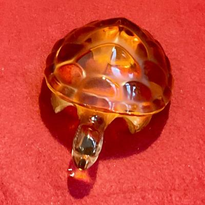 Lalique brown crystal turtle, marked Lalique France