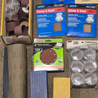 Large Lot of Sanding Discs, Paper, Rolls & More